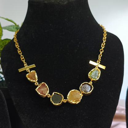 Raw Gemstone Treasure Necklace