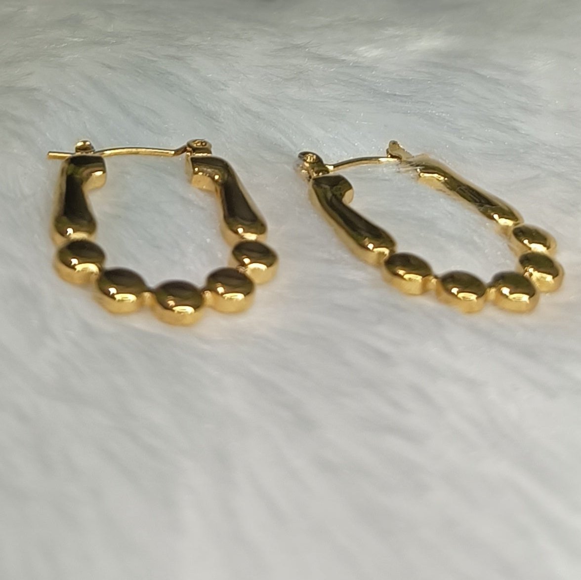 Adeline Gold Plated Stainless Steel Hoop Earrings