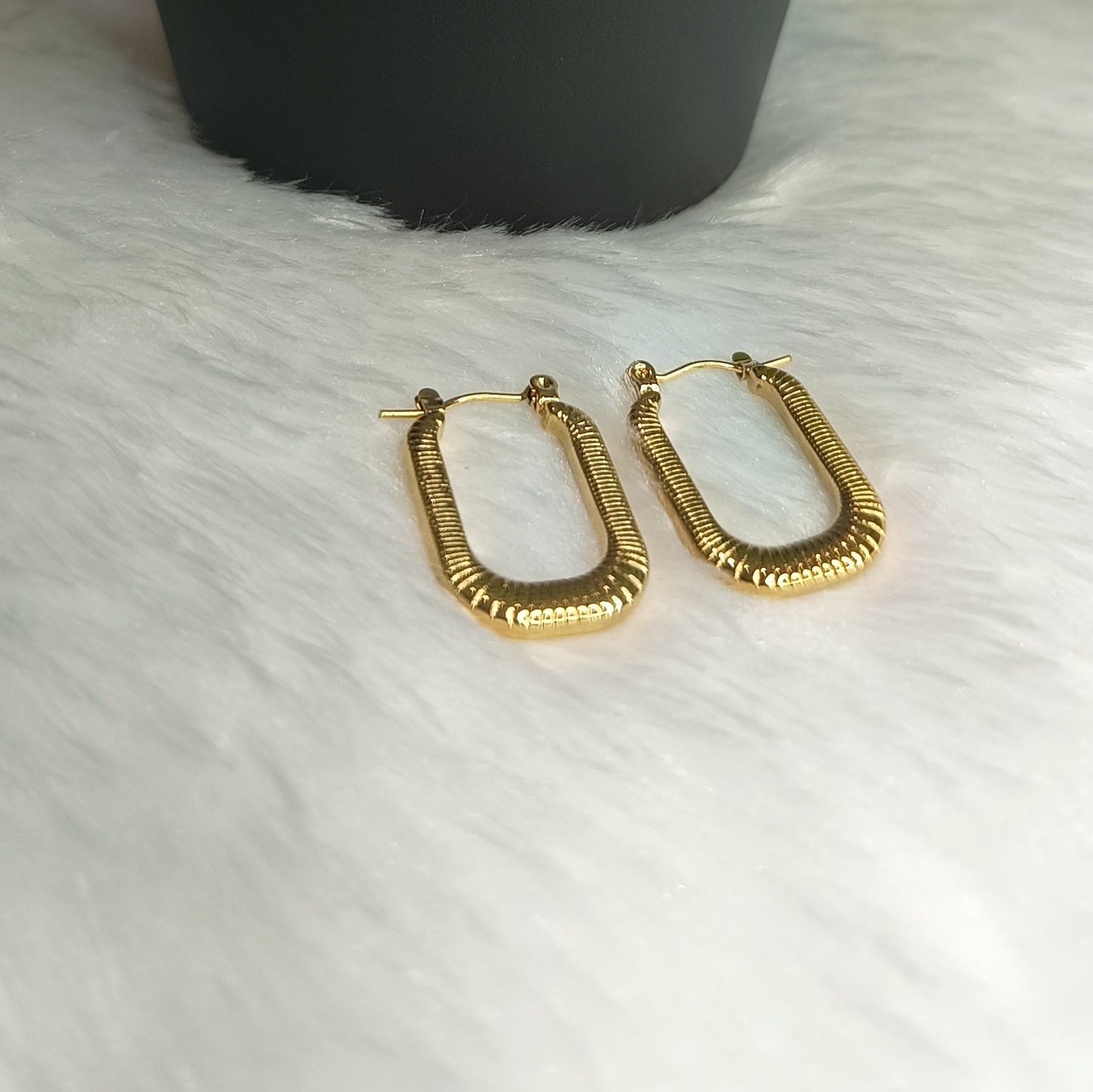 Alice Gold Plated Stainless Steel Hoop Earrings