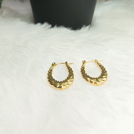 Julia Gold Plated Stainless Steel Hoop Earrings