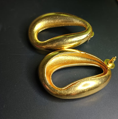 Big Hoop Gold Statement Earrings