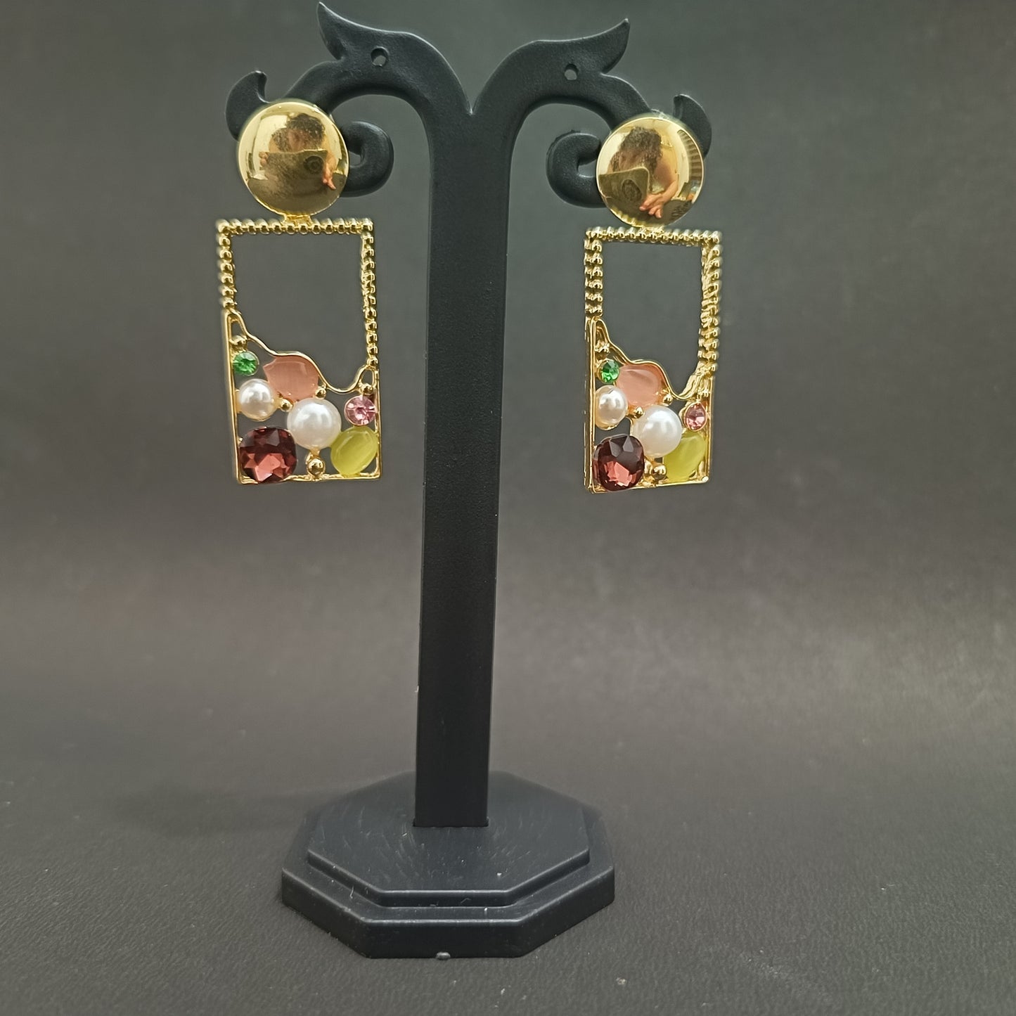 Amory Ruby Stone Dangle Earrings