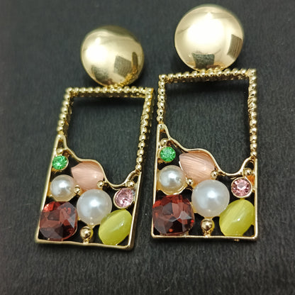 Amory Ruby Stone Dangle Earrings